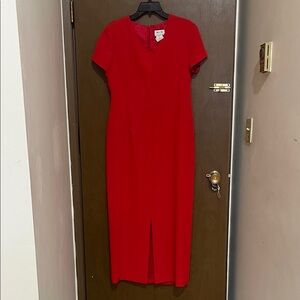 Elegant Red Midi Dress